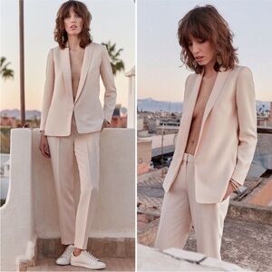 Sézane Gustavo Trouser in blush pink nude size 2 (34)